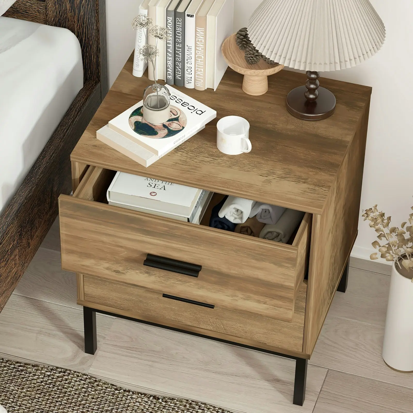 Bronx Bedside Tables with Dresser - Set of 2 Stylish & Functional Units for Bedroom Storage