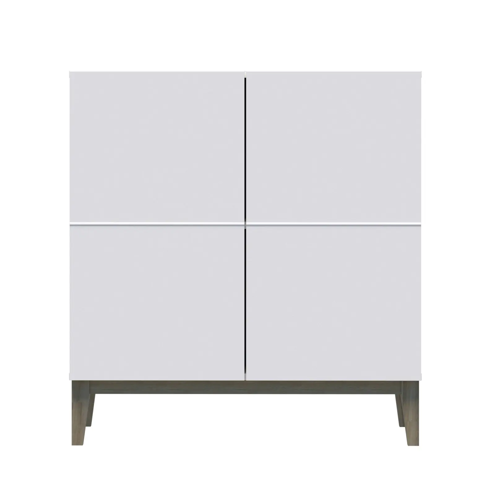 Hugo Compact Sideboard Buffet Cabinet in White | Stylish & Space-Saving Storage