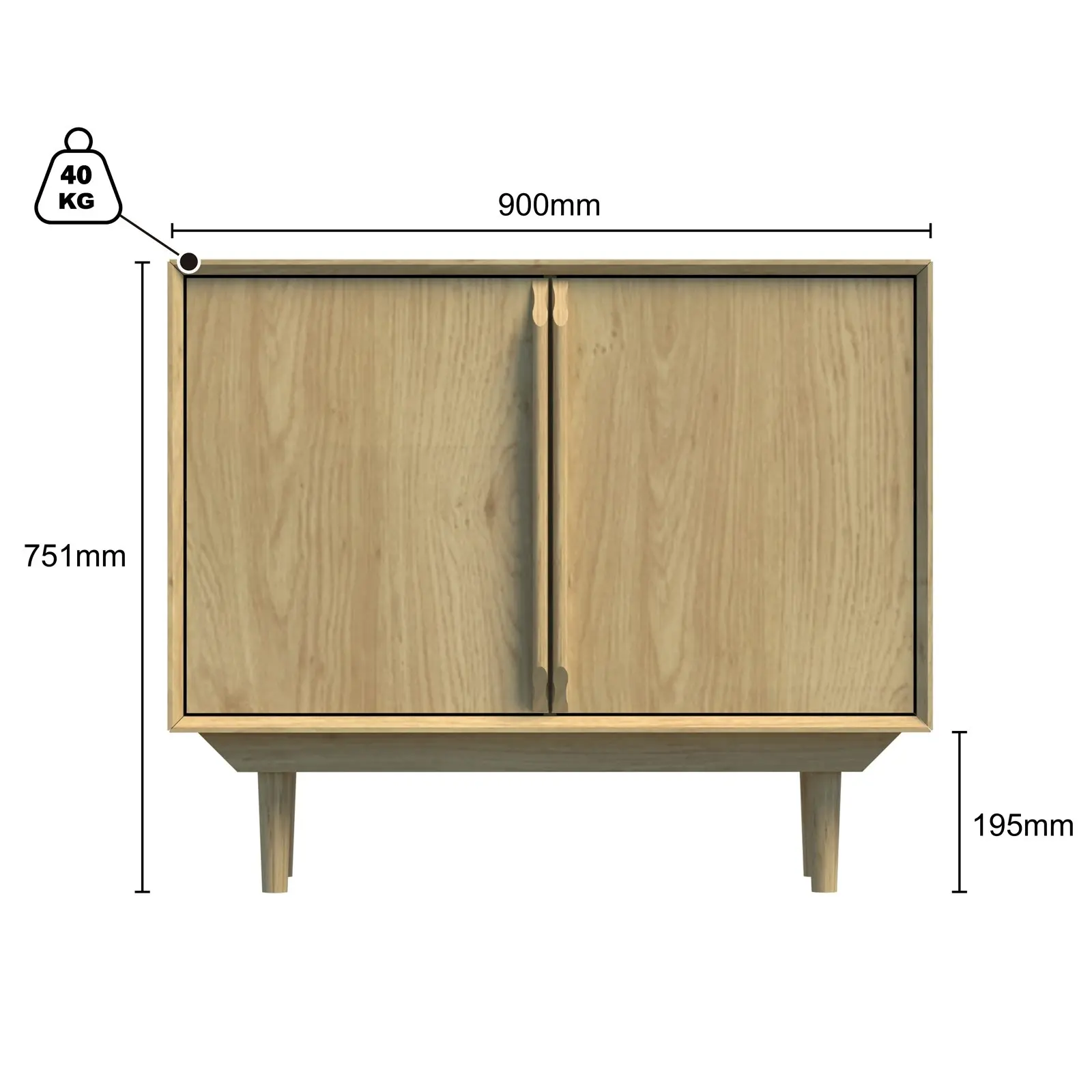 Swedish Compact Sideboard Buffet Cabinet | Stylish and Space-Saving Storage Solution