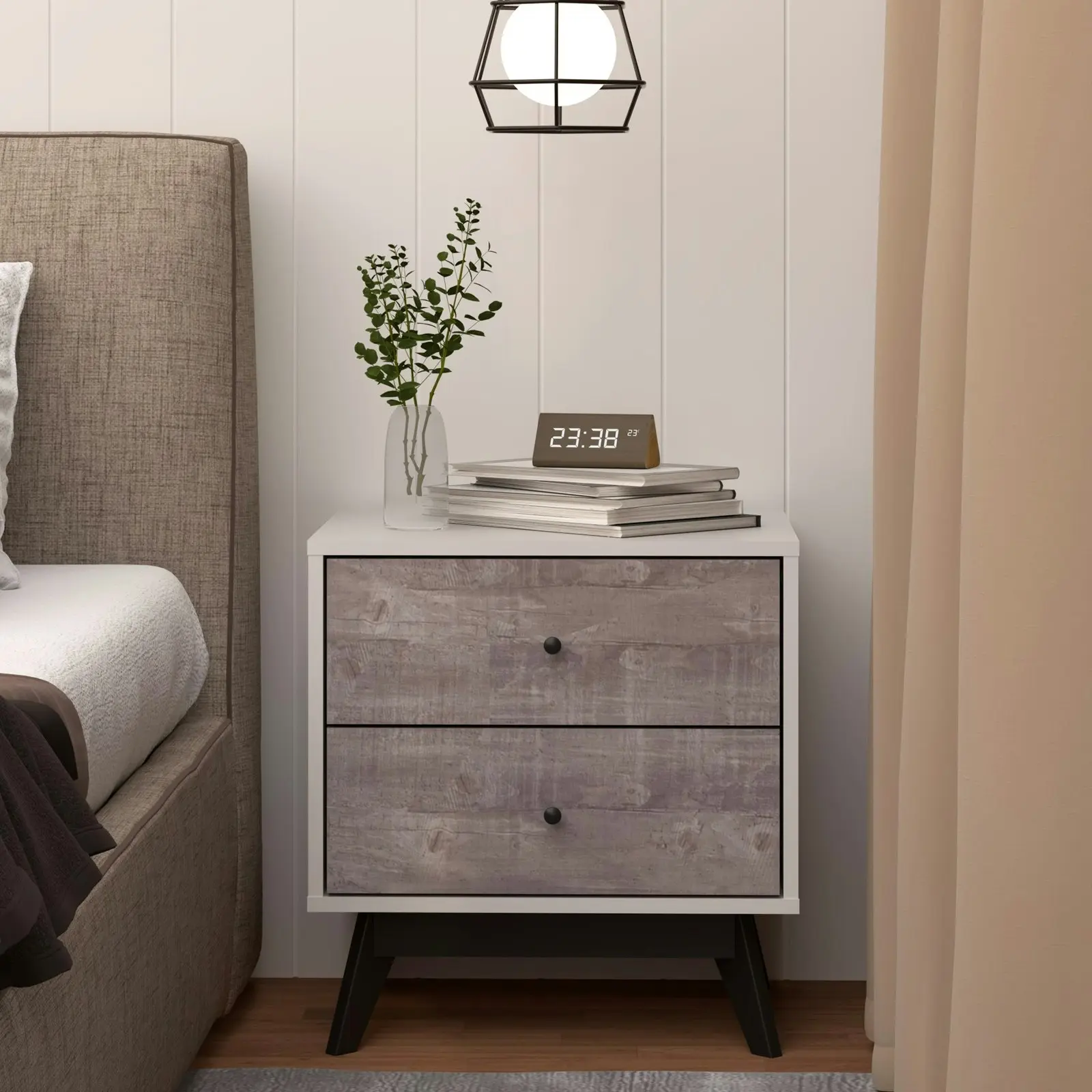 Bella Bedroom Set: 4 Chest of Drawers and 2 Bedside Tables Complete Furniture Collection