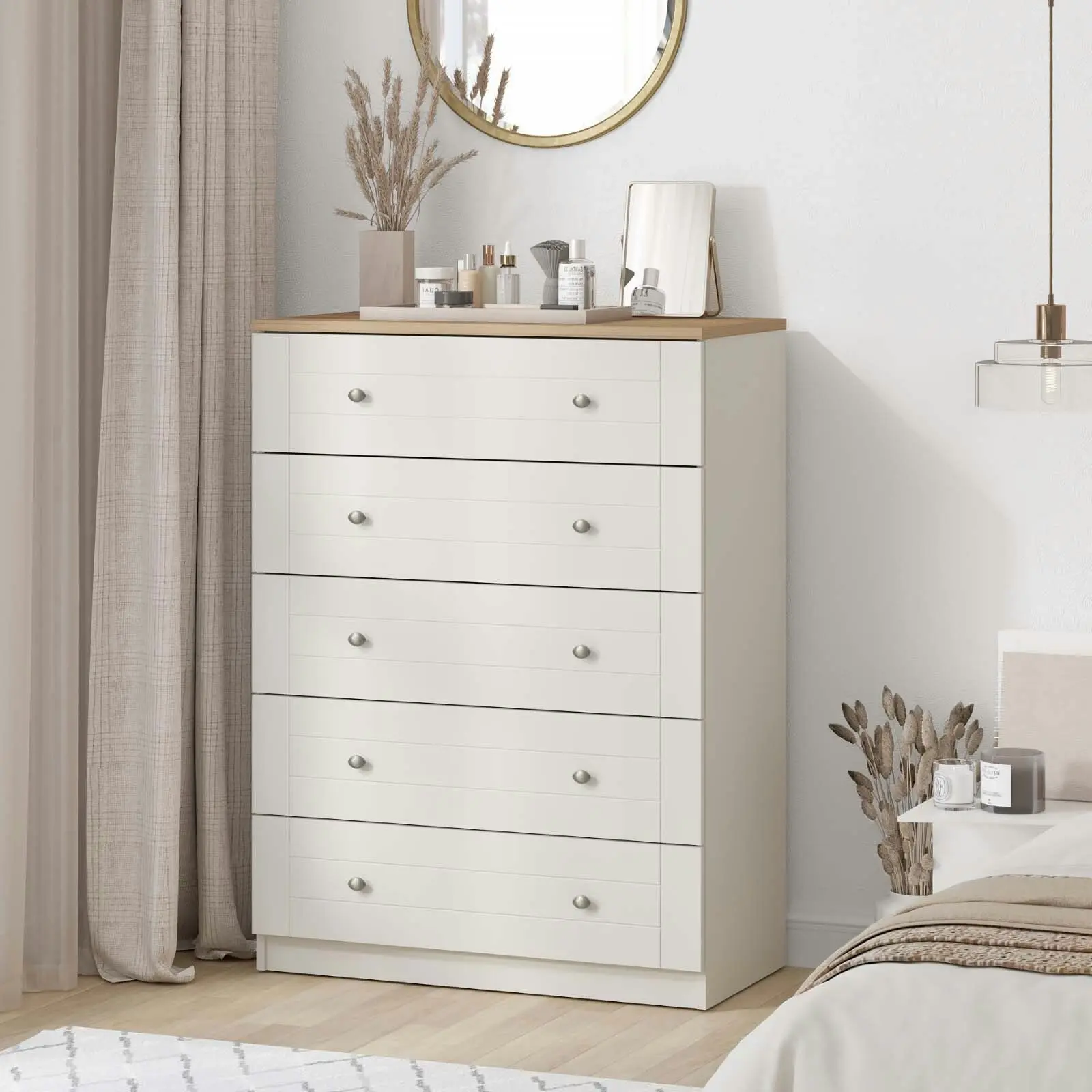 Modern Harmony Harriet 5 Chest of Drawer Chest | Sleek & Stylish Bedroom Storage