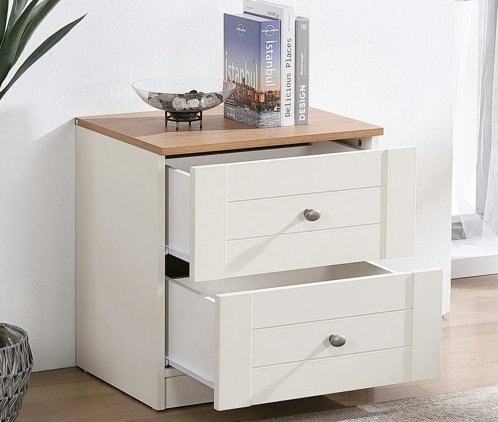 HARRIET Chest of 2 Drawer Bedside Table