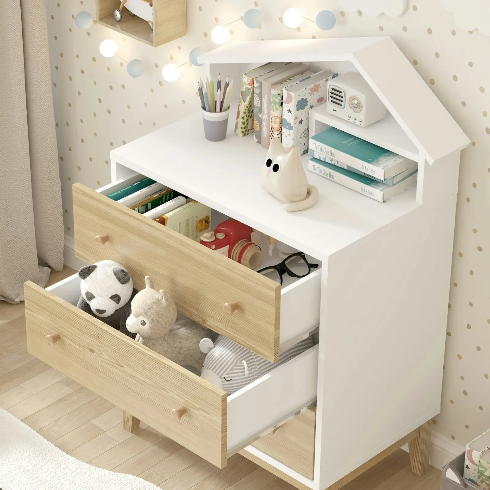 House Kid 3 Chest of Drawers Chest Stoage Cabinet | Children's Bedroom Furniture for Stylish Storage