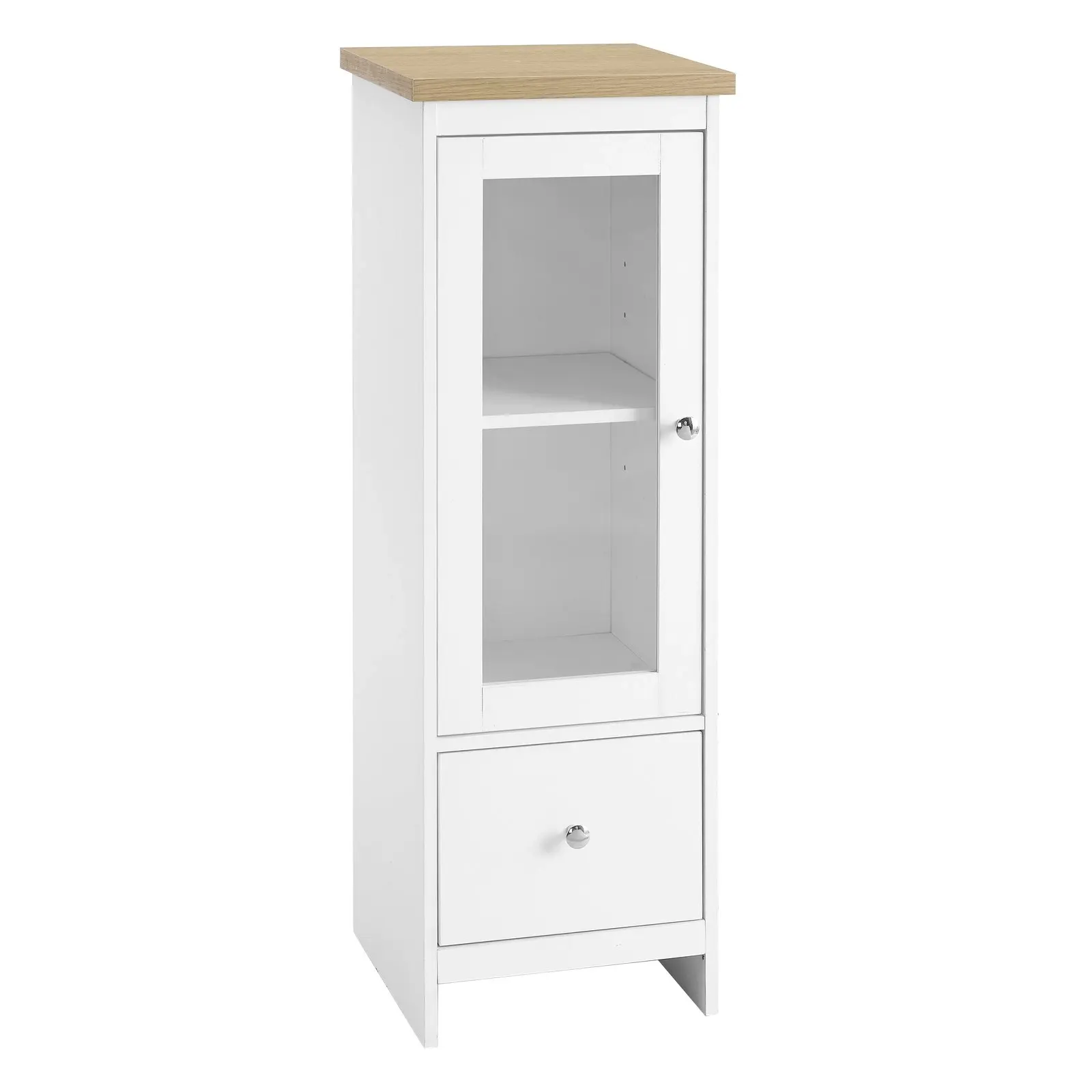 Glass Door Bathroom Cabinet | Durable Storage for Towels Toiletries