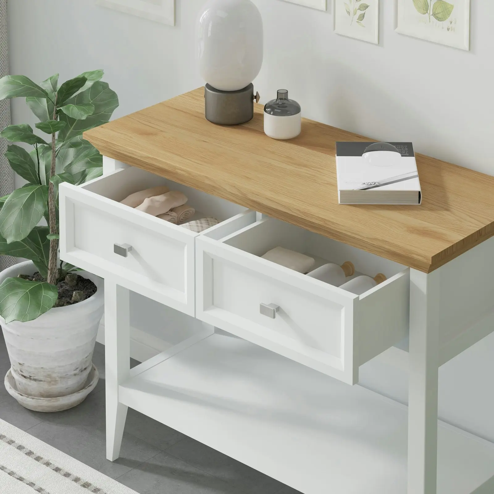 Coogee Console Table with 2 Drawers Stylish and Functional Entryway or Living Room Table