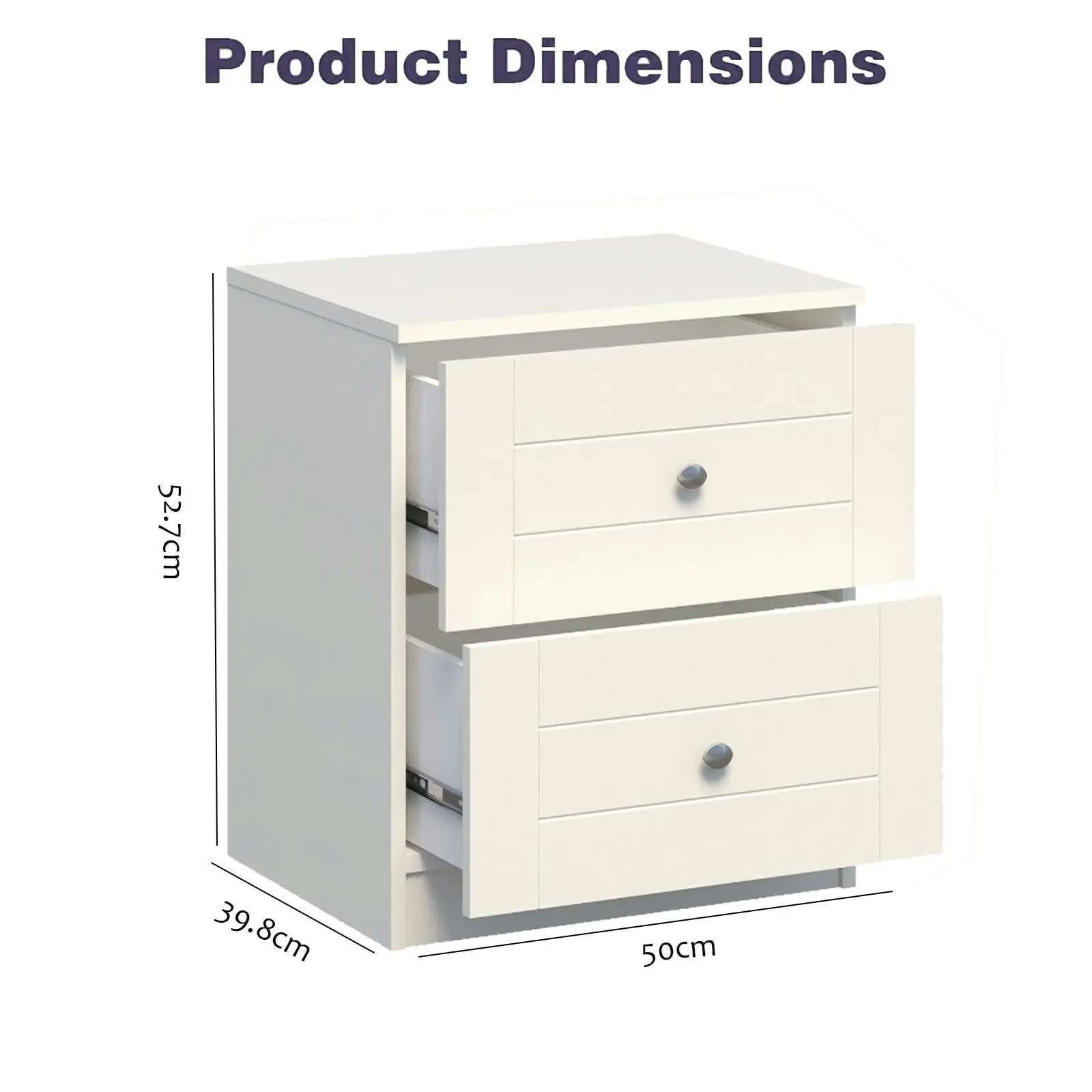 Harriet 5 Drawer Chest of Drawers Tallboy Dresser & Bedside Table Set - Elegant Bedroom Storage