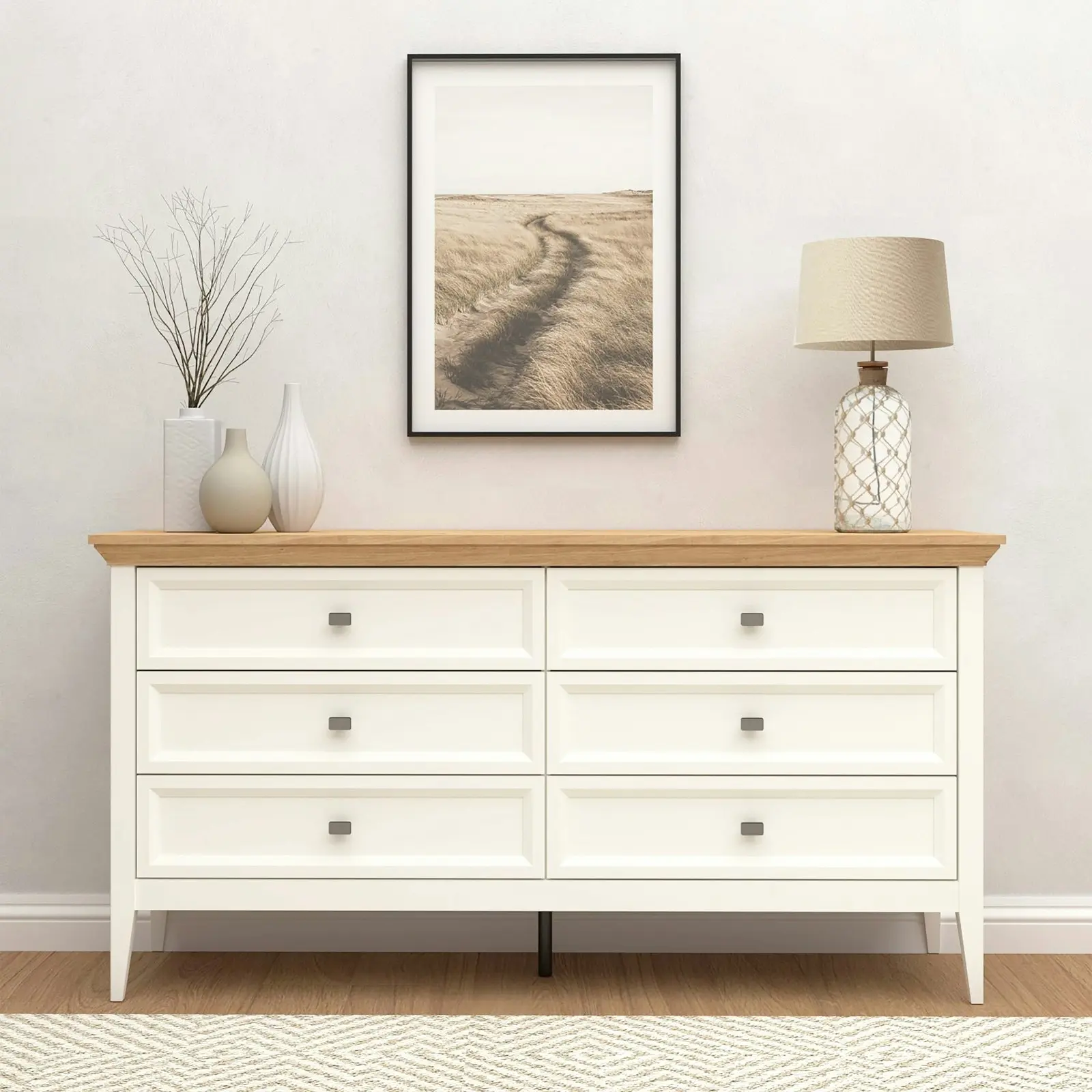 Coogee 5 Drawer Chest, 6 Chest of Drawers Dresser, and Console Table  Complete Storage Solution