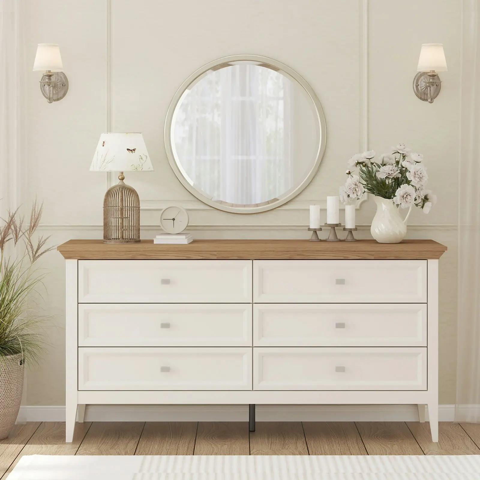 Coogee 5 Drawer Chest, 6 Chest of Drawers Dresser, and Console Table  Complete Storage Solution