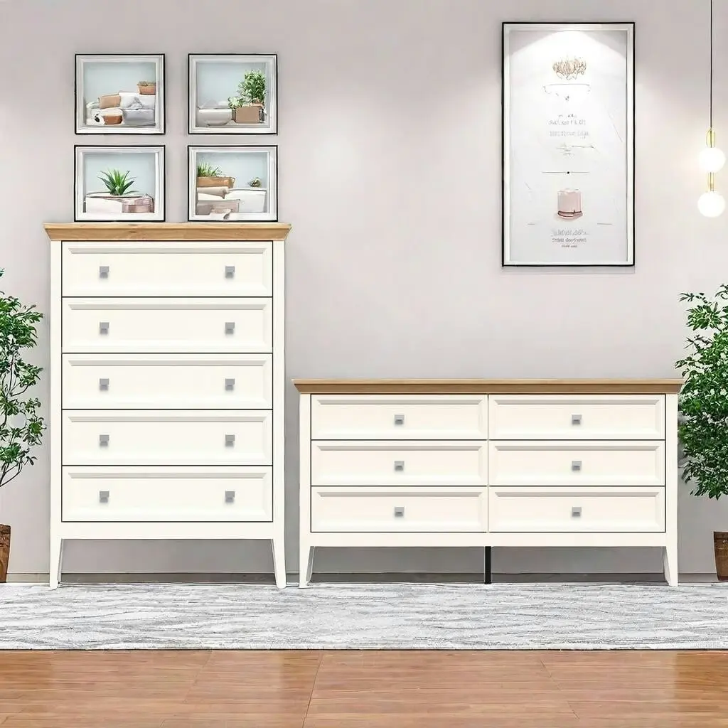 Coogee 5 Drawer Chest & 6 Chest of Drawers Tallboy Dresser