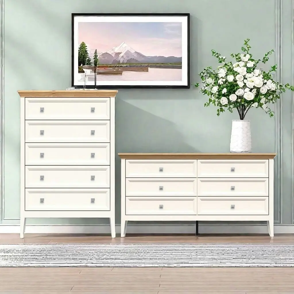 Coogee 5 Drawer Chest & 6 Chest of Drawers Tallboy Dresser