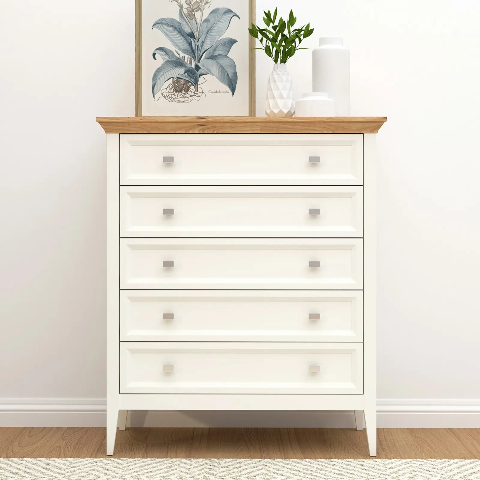 Coogee 5 Drawer Chest & 6 Chest of Drawers Tallboy Dresser