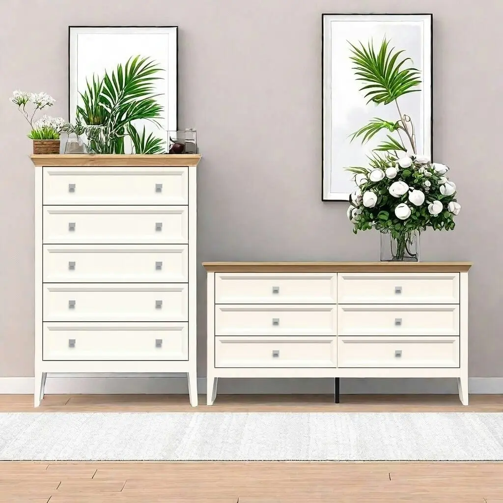 Coogee 5 Drawer Chest & 6 Chest of Drawers Tallboy Dresser