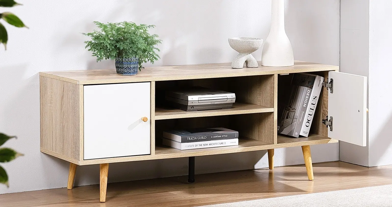 Adriana TV Cabinet | 120CM 2 Door Entertainment Unit for Stylish Living Room