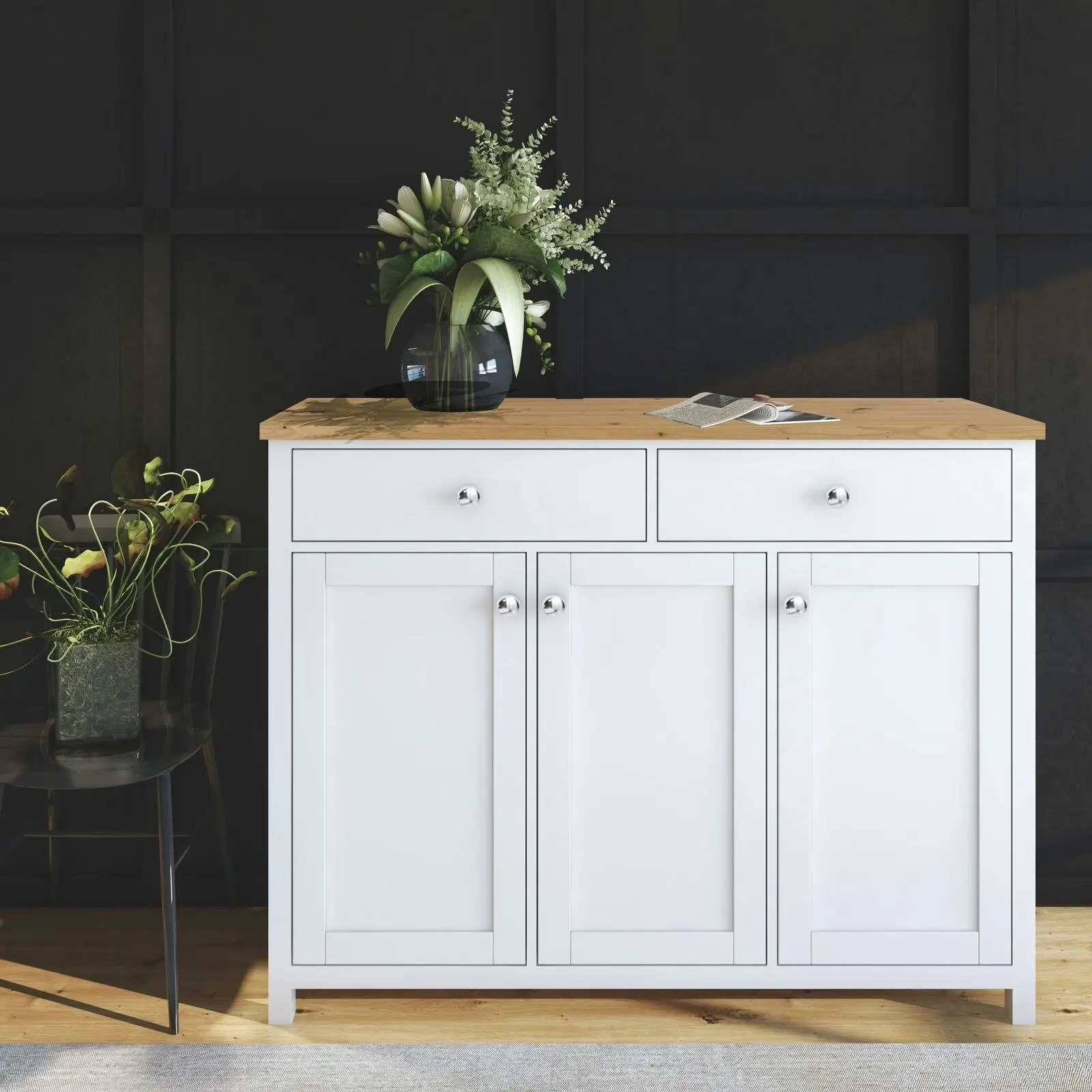 Cosmoliving 2 Drawers 3 Doors Buffet Sideboard