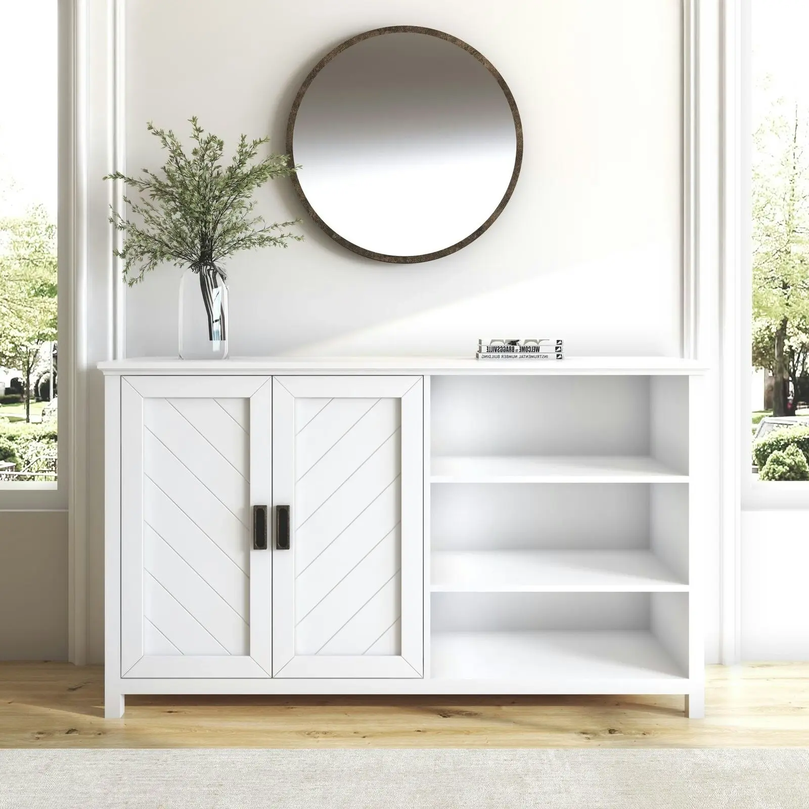 Cosmoliving Buffet Sideboard 2 Doors White 140cm