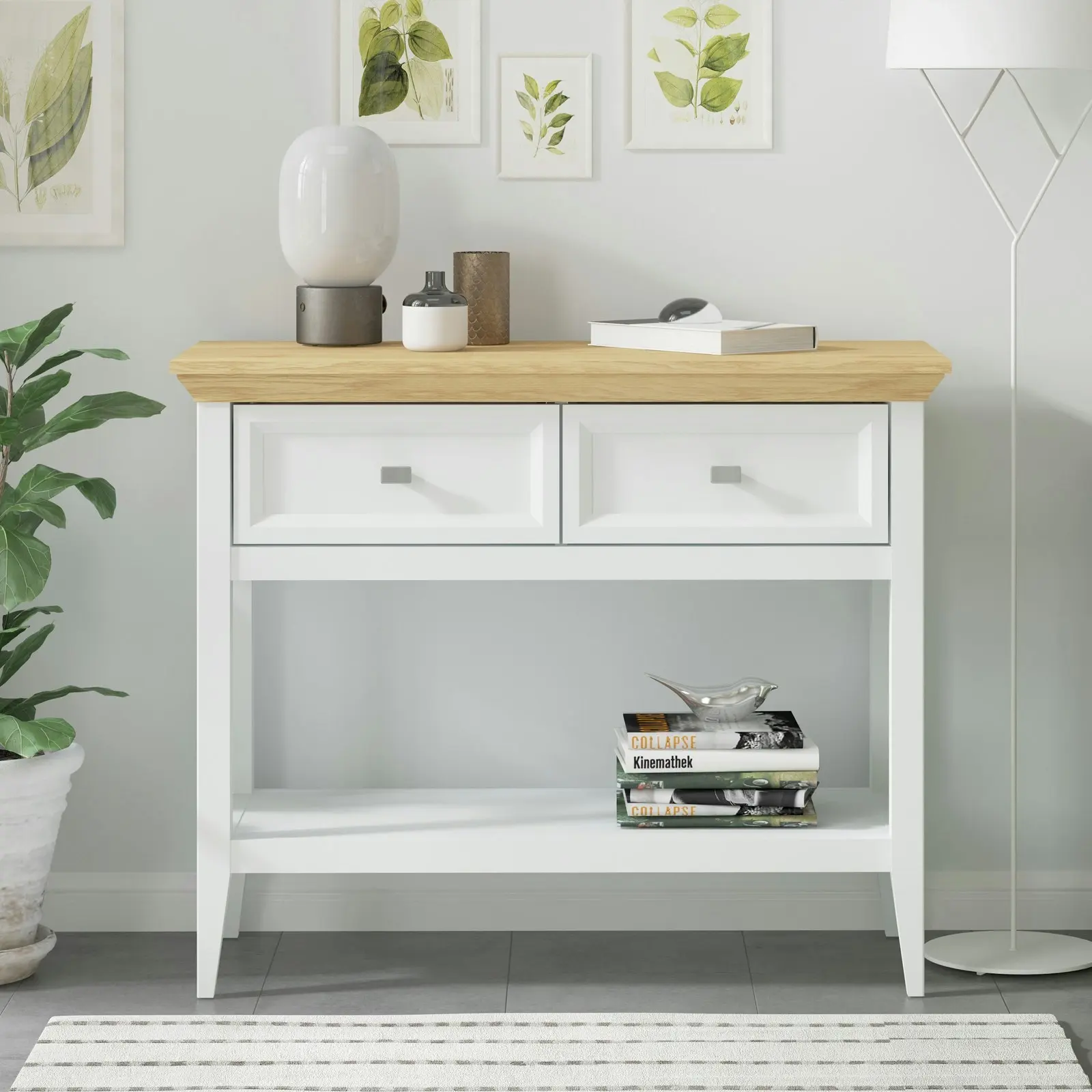 Cosmoliving Coogee 5 Chest of Drawers Tallboy Dresser + Console Table With Drawers