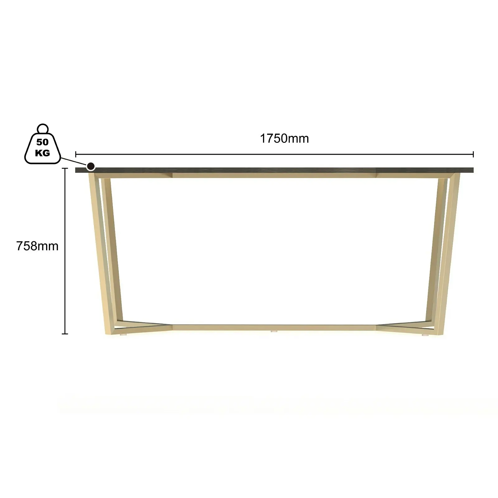 Cosmoliving Dining Table Herringbone 6 Seater Dining Table