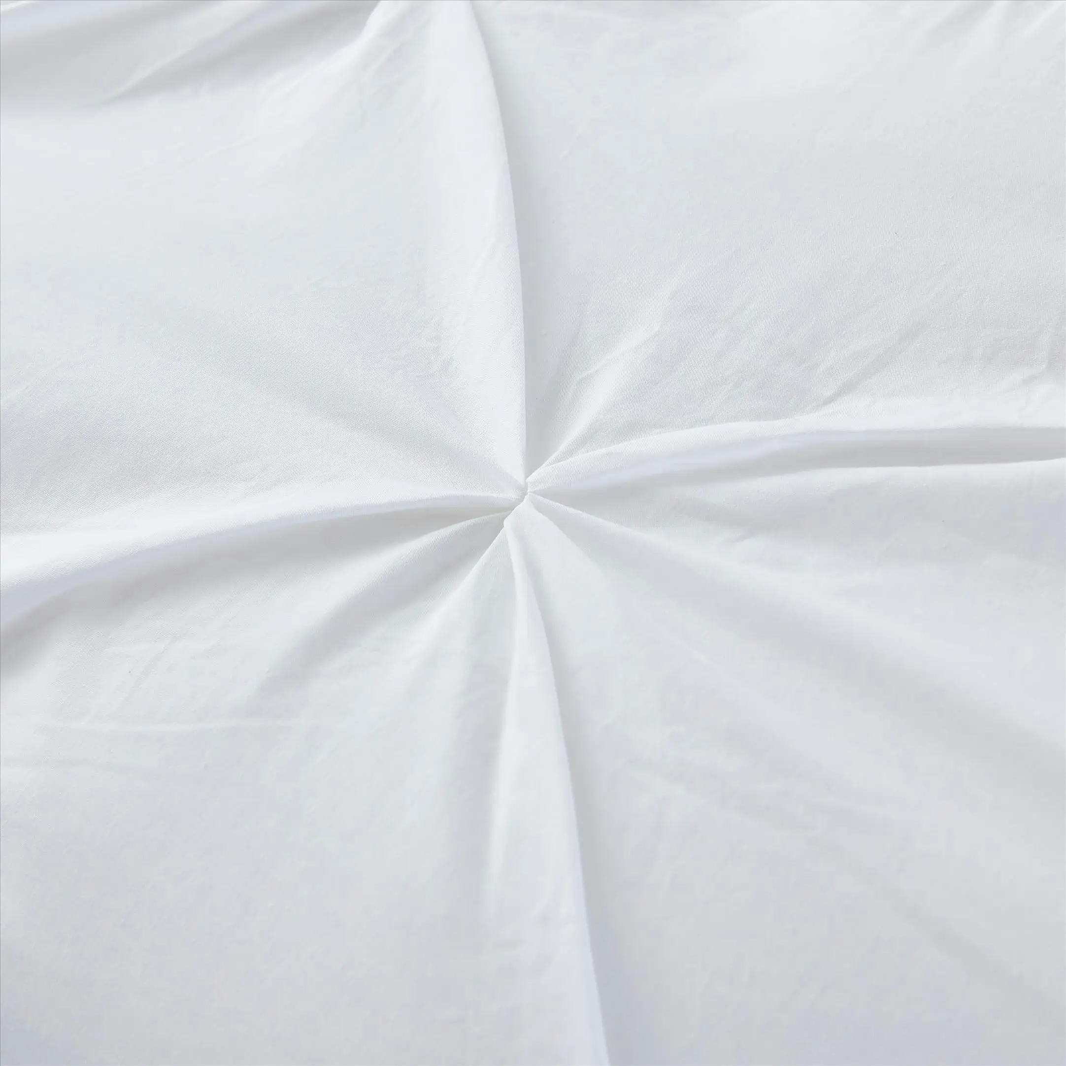 Cotton White Diamond Pinch Pleated Pintuck Doona Quilt Cover Set