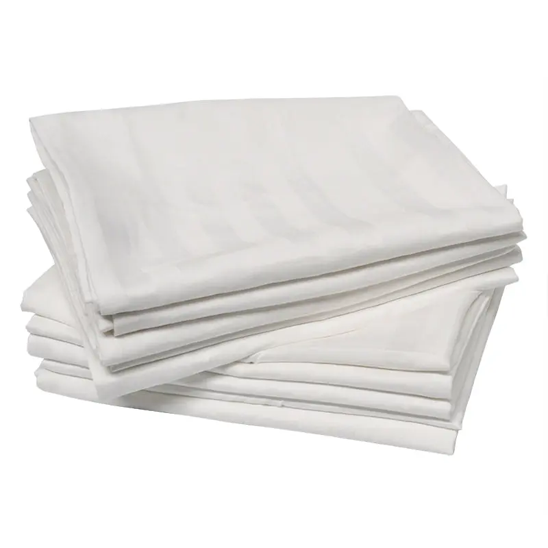 10pcs 500tc Hotel Quality Sateen Arch Stripes White Pillow slips Pillowcases