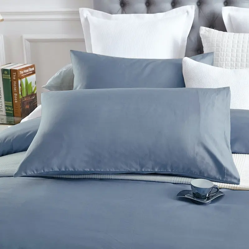 100% Cotton 650TC Sateen Silver Blue Quilt Doona Cover Set