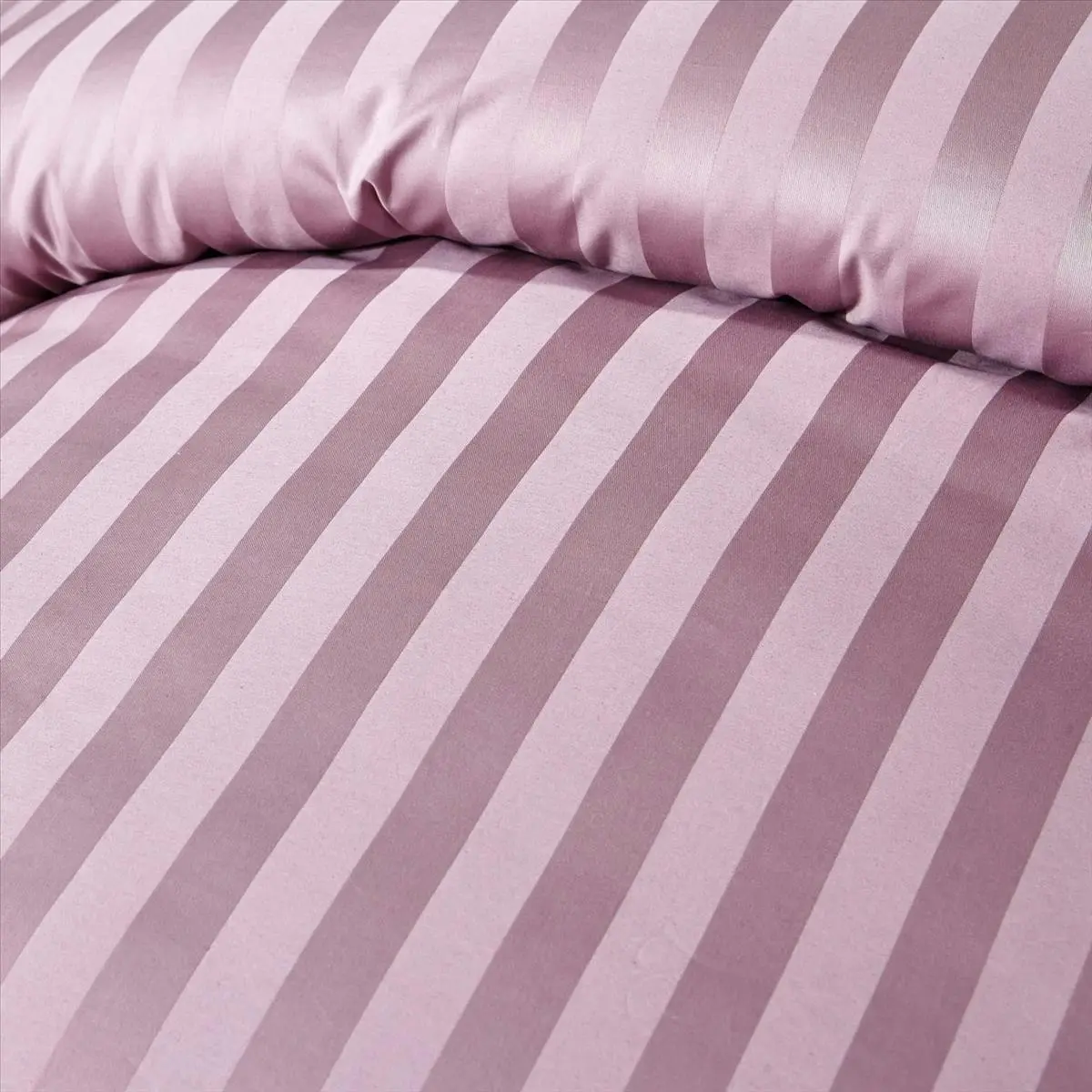 100% Cotton Purple Striped Duvet Cover Set