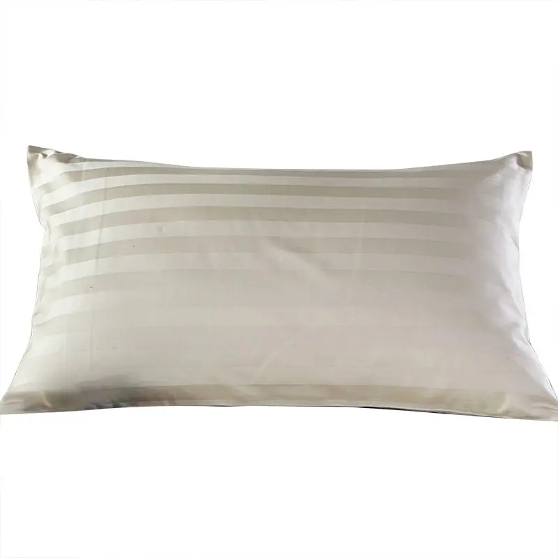 A Pair of 100% cotton Pillowcases Sateen Striped Standard Pillow slips 48x73cm