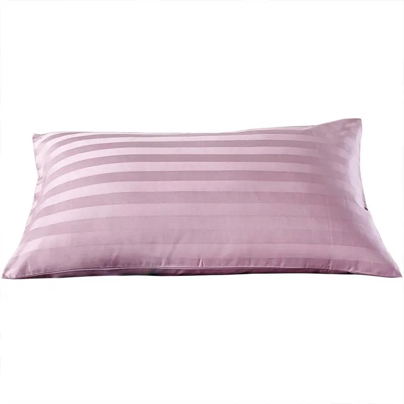 A Pair of 100% cotton Pillowcases Sateen Striped Standard Pillow slips 48x73cm