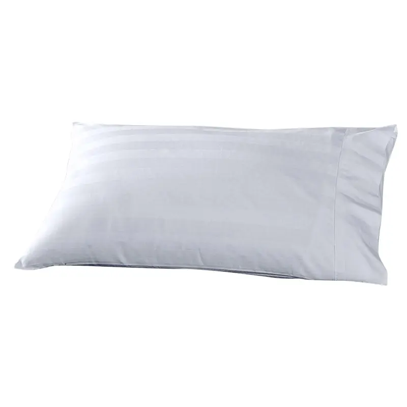 A Pair of 100% cotton Pillowcases Sateen Striped Standard Pillow slips 48x73cm