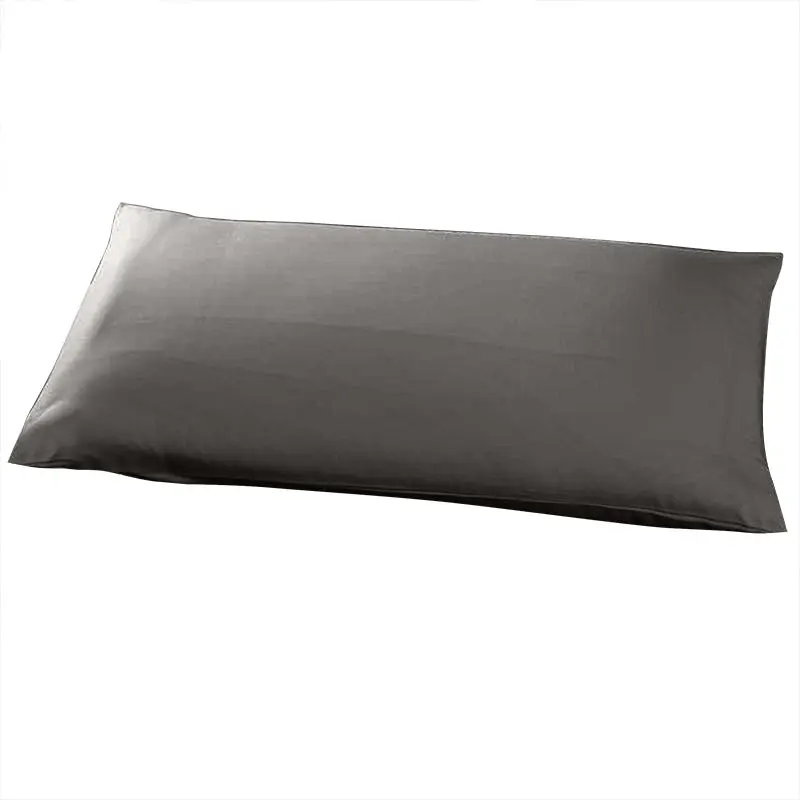 A Pair of 100% Cotton Hotel Quality Plain Grey Pillowcases 48x73cm