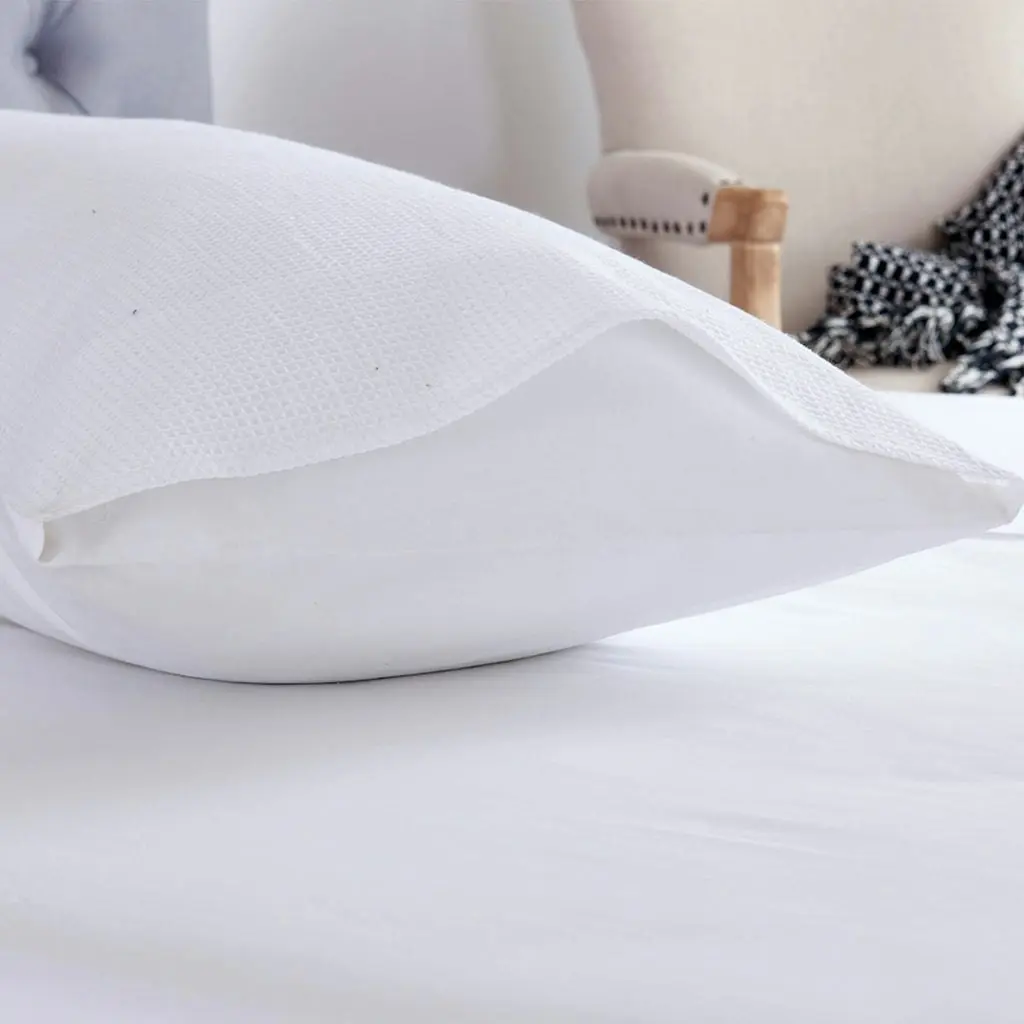 100% Premium Cotton Waffle White Body Pillow slip pillowcase Cover 48x150cm