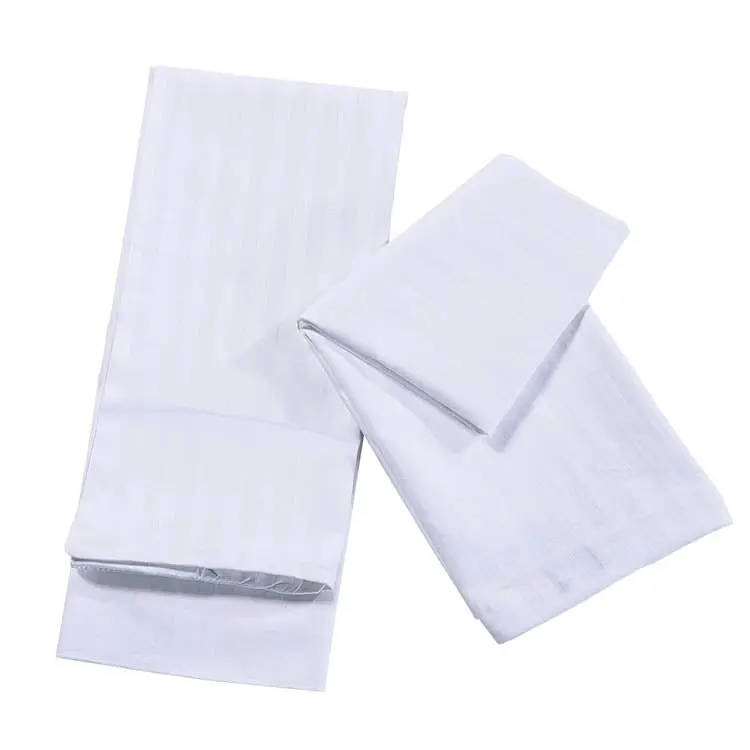 10pcs 500tc Cotton Sateen Striped White Pillow slips pillowcases