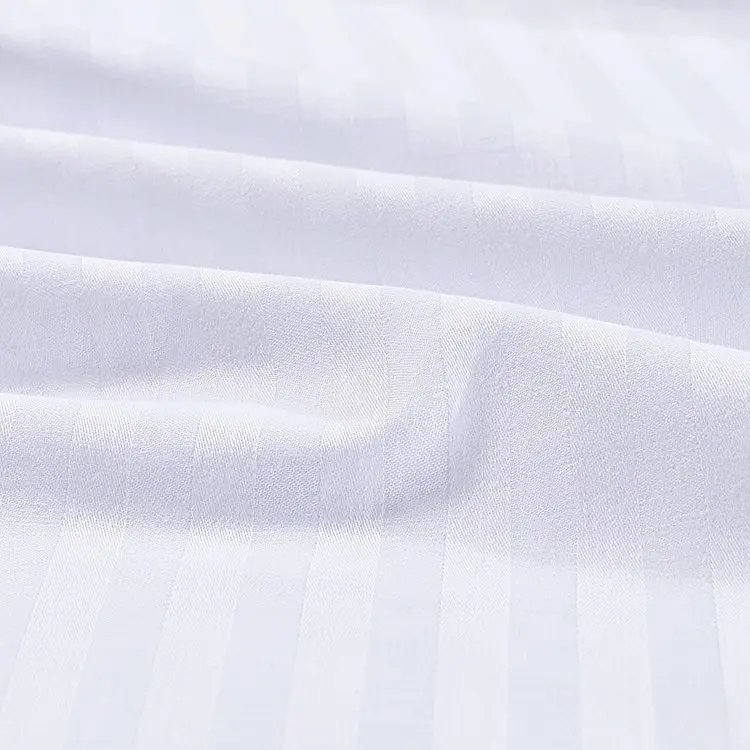 10pcs 500tc Cotton Sateen Striped White Pillow slips pillowcases