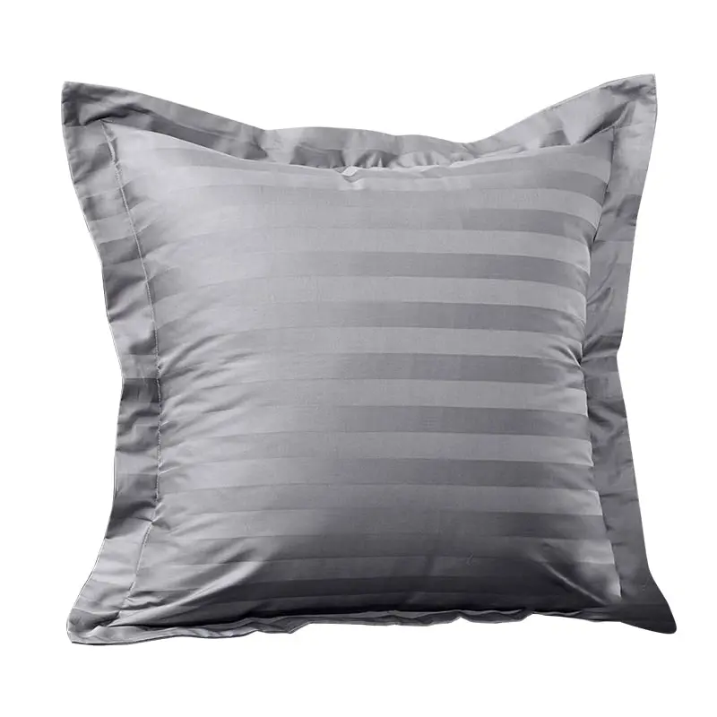 A Pair of 500TC 100% cotton Striped European Pillow Cushion cover 65x65+5cm