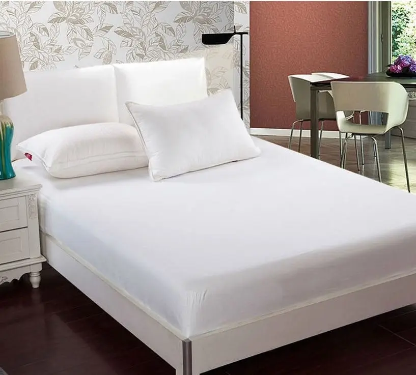 350TC Hotel Quality Plain White Fitted Sheet