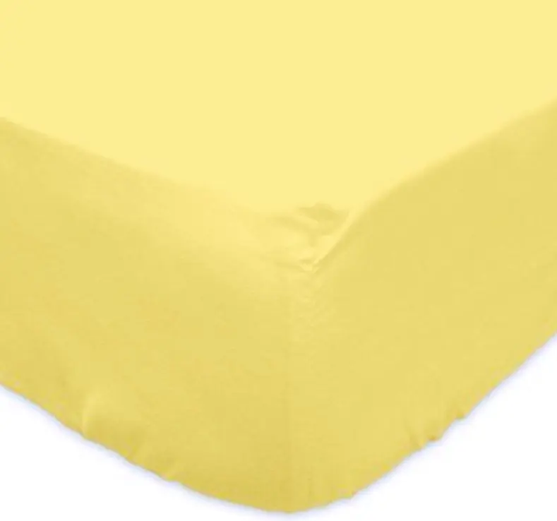 Soft Jersey PolyCotton Baby Cot Fitted Sheet Yellow