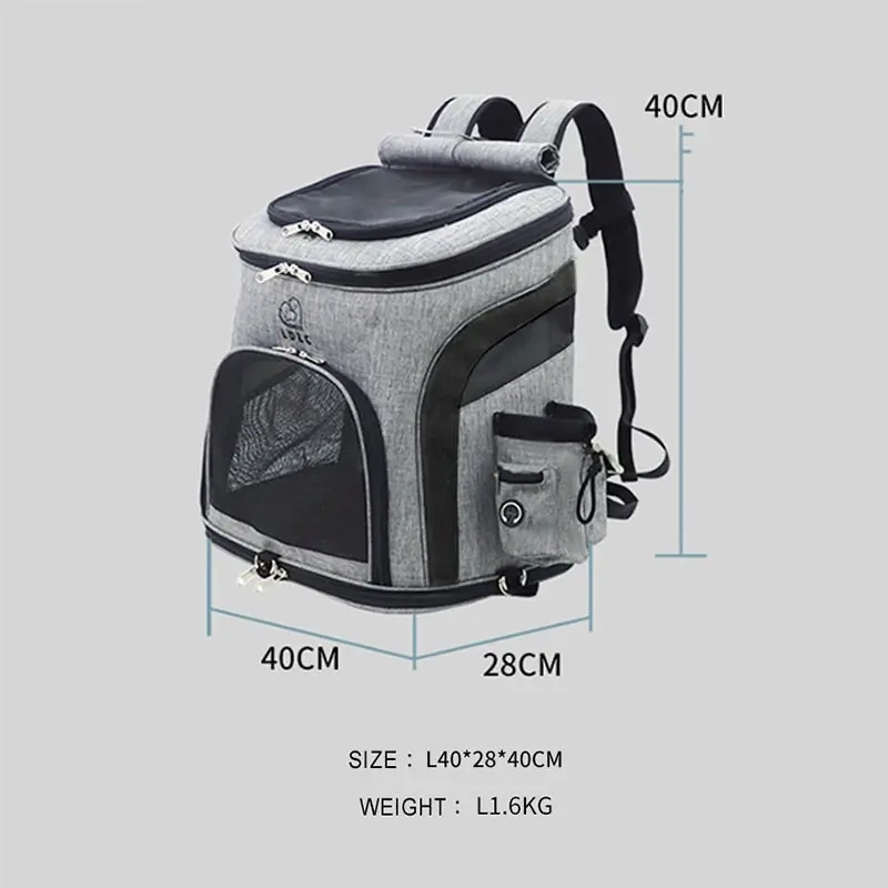 Pet Cat Small Dog Outdoor Multifunctional Dual Shoulder Backpack Carrier