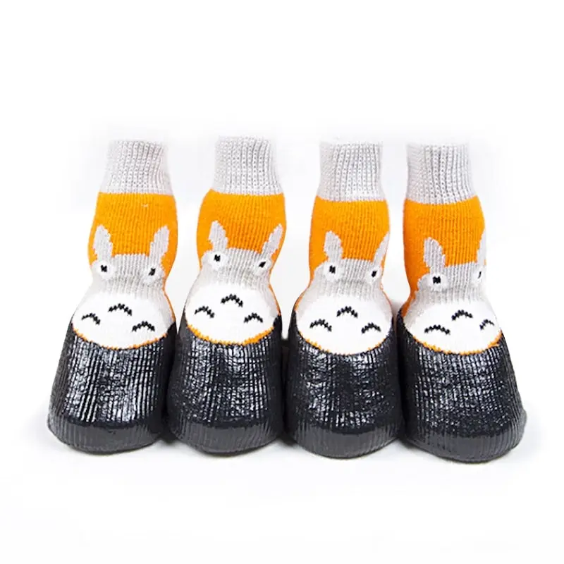 Pet Dog WaterProof Rain Socks Shoes Boots Non-slip Rubber Socks Totoro Japan