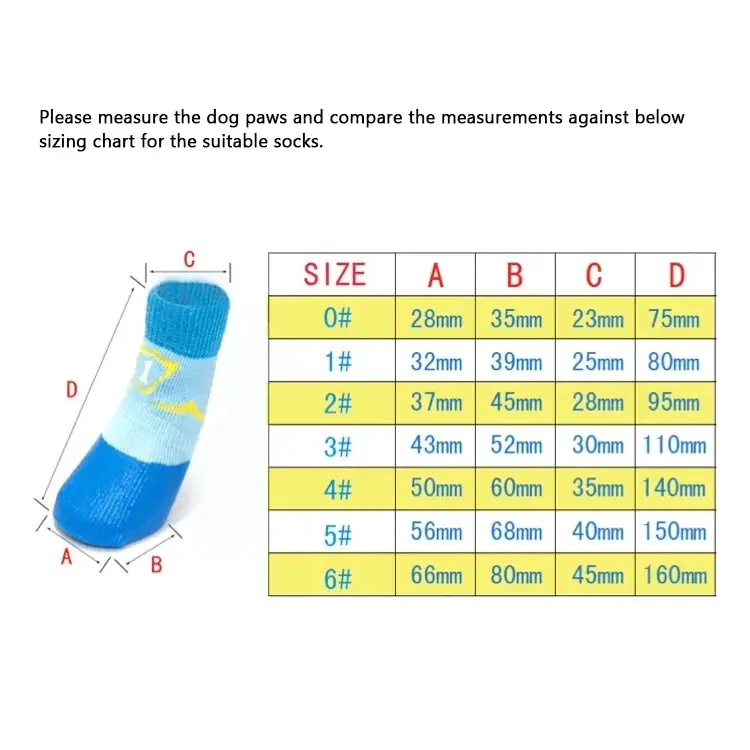 Pet Dog WaterProof Rain Shoes Boots Socks Non-slip Rubber Socks Palette Print