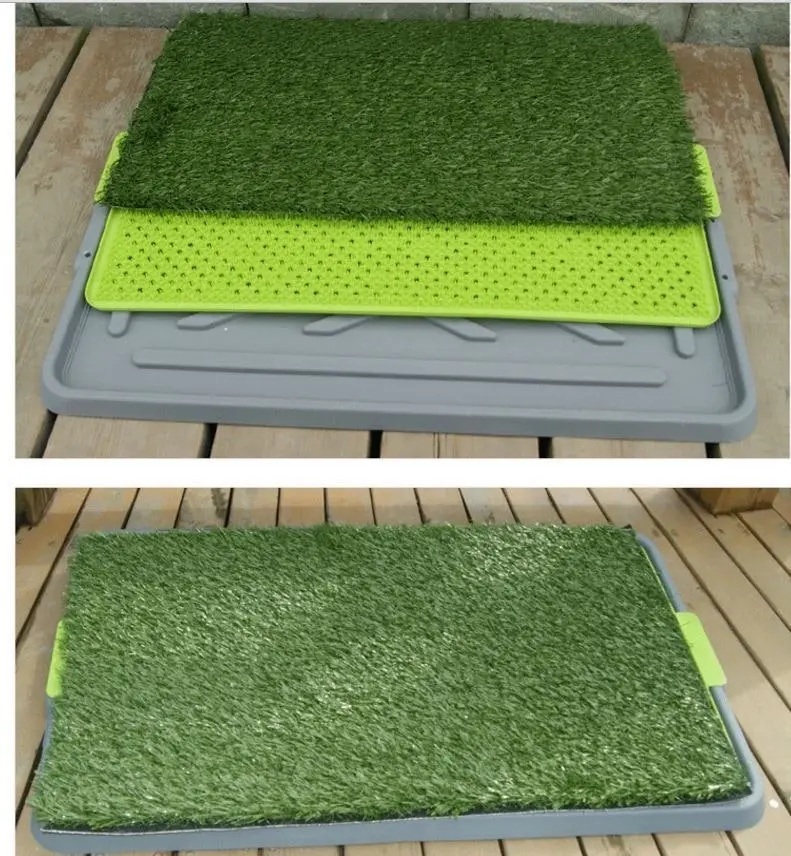 Large 86x68cm Portable Dog Pet Training Potty Patch Grass Toilet Loo Tray