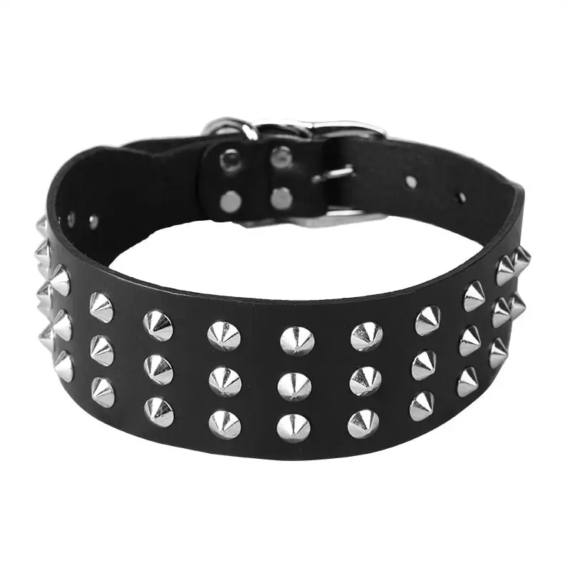 Top Quality Handmade Genuine Leather Studded Dog Collar S M L