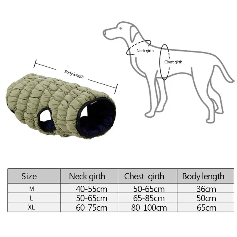 Pet Dog Winter Warm Vest Coat Jacket Reflective Green Blue