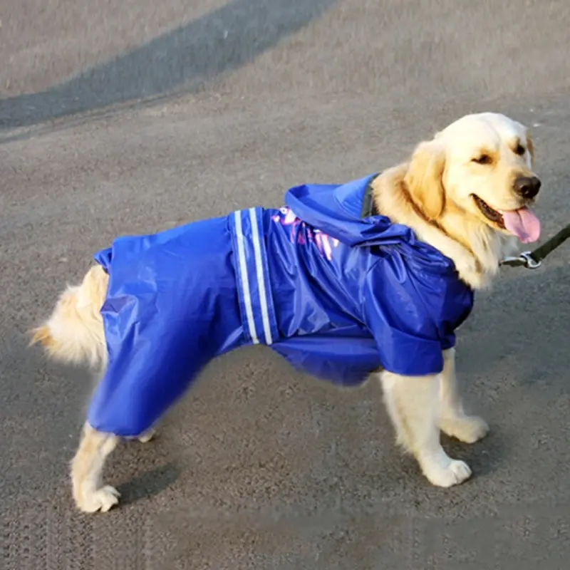 Large Breed Dog Raincoat Hoodie Poncho Jumper Vest Pet clothes