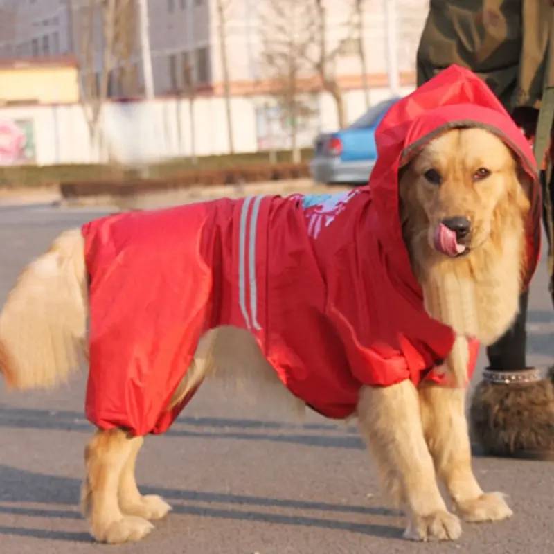 Large Breed Dog Raincoat Hoodie Poncho Jumper Vest Pet clothes