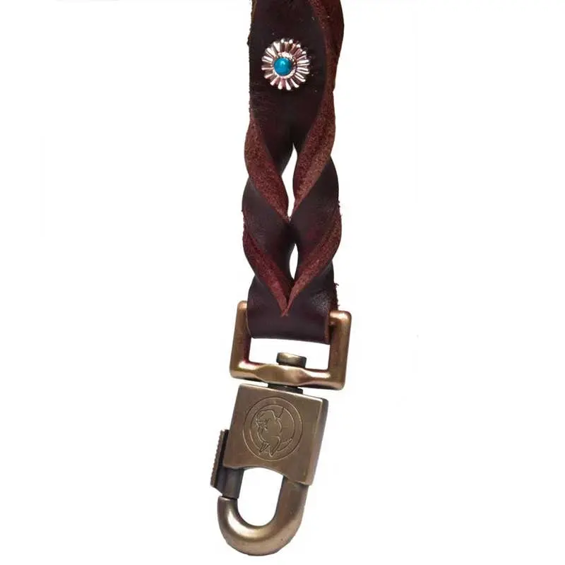 Top Quality Genuine Real Leather Dog Short Leash Lead 2.5cm x 42cm