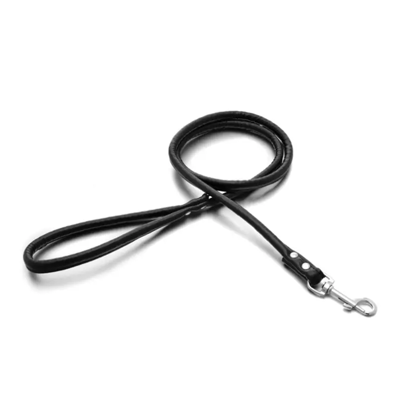 2 x Small Dog PU leather Leads Pup Pet Leashes Black