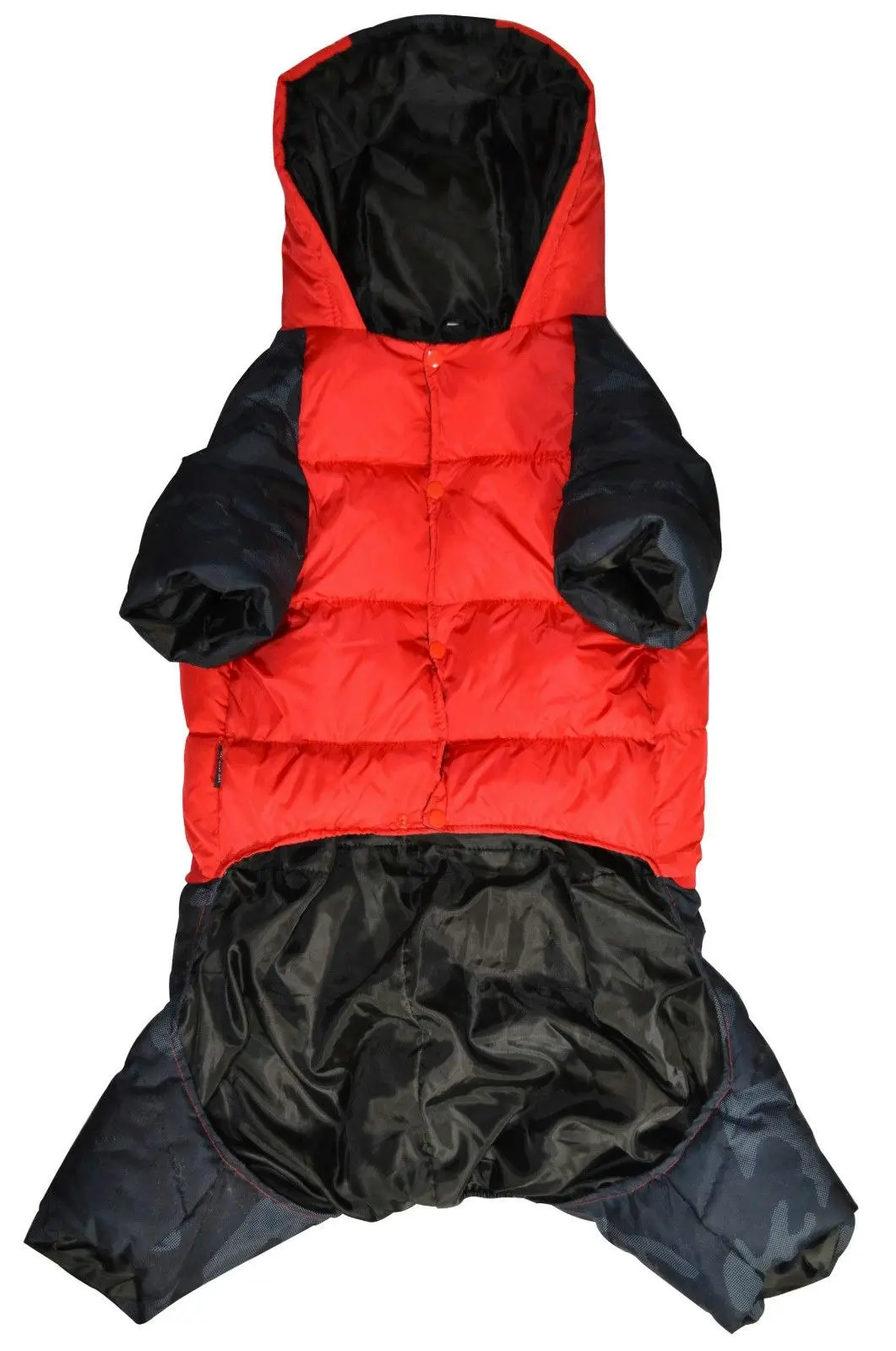 Large Breed Dog Jacket Coat Dog Waterproof Hooded Winter Coat clothes Red