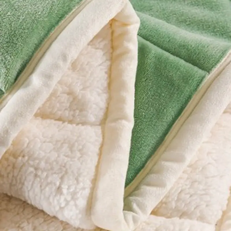 Large Ultimate Sherpa Blanket Warm Plush Throw Rug 200x230cm Green