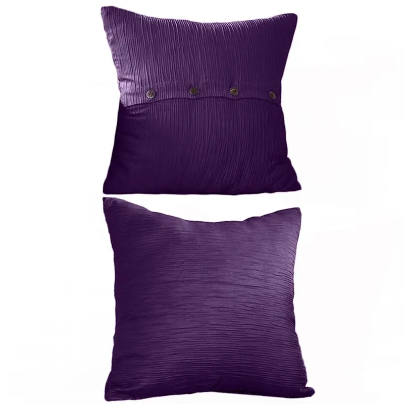 A pair of Seersucker Pattern Sofa Home Decor Cushion Covers