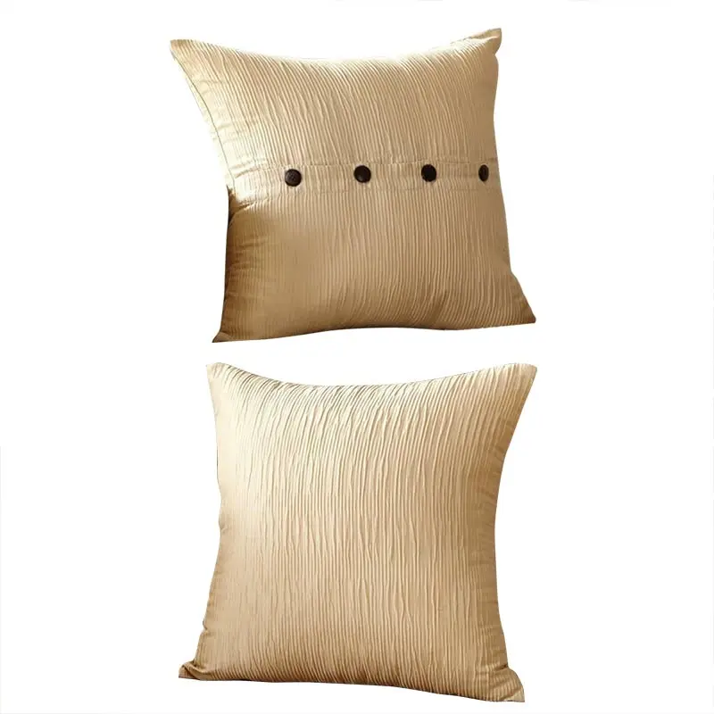 A pair of Seersucker Pattern Sofa Home Decor Cushion Covers