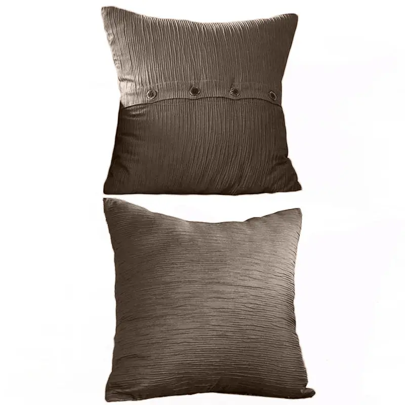 A pair of Seersucker Pattern Sofa Home Decor Cushion Covers